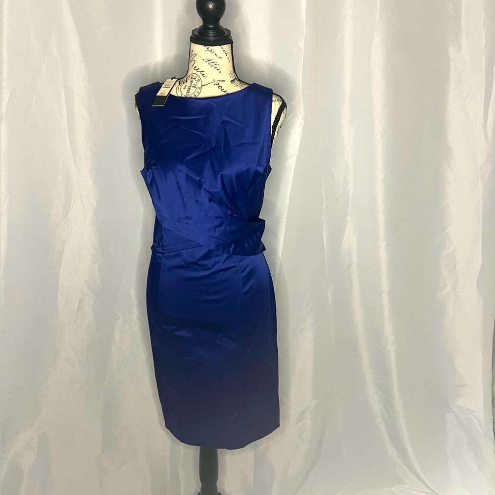 Talbots size 10 blue sleeveless dress new with tags